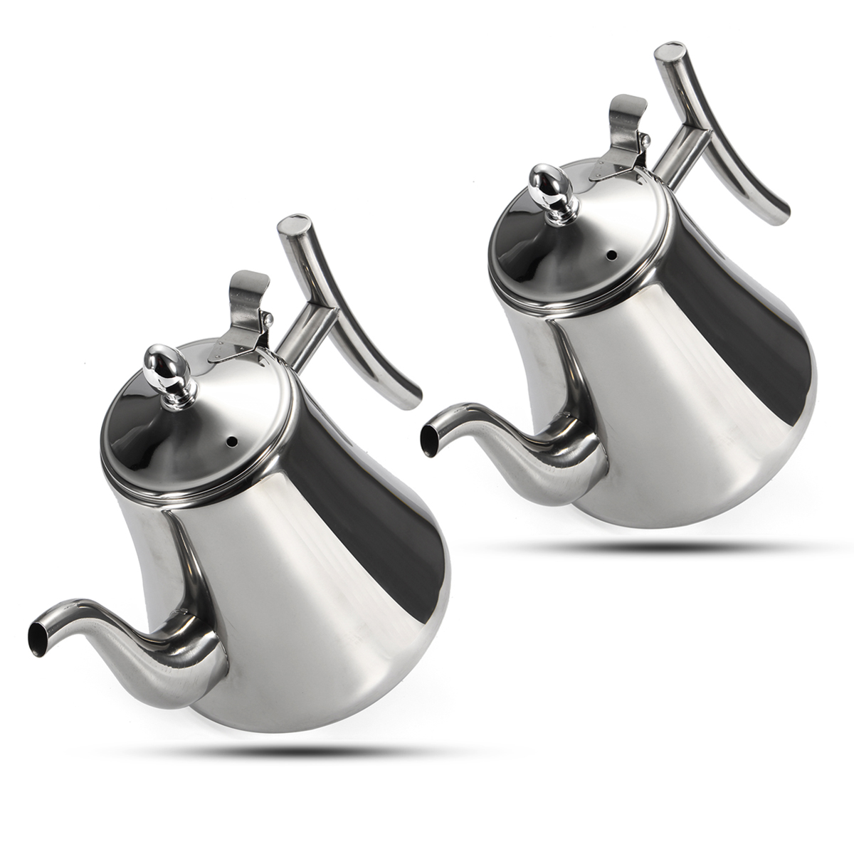 

1L/1.5L Stainless Steel Kitchen Tea Pot Coffee Pot Water Kettle WithTea Infuser Strainer Filter
