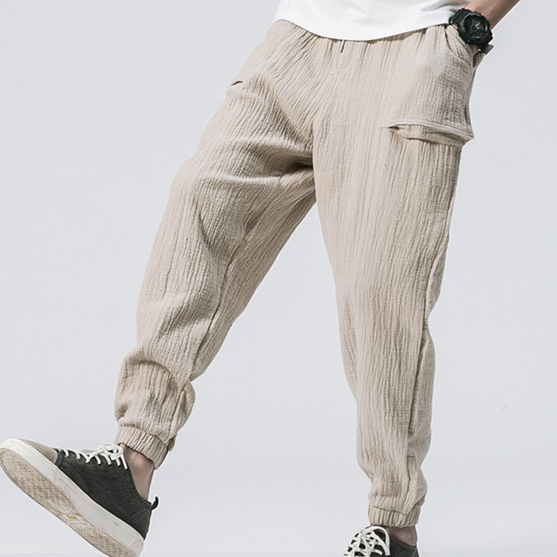 

Men's Baggy Vintage Cotton Fit Drawstring Jogger Pants