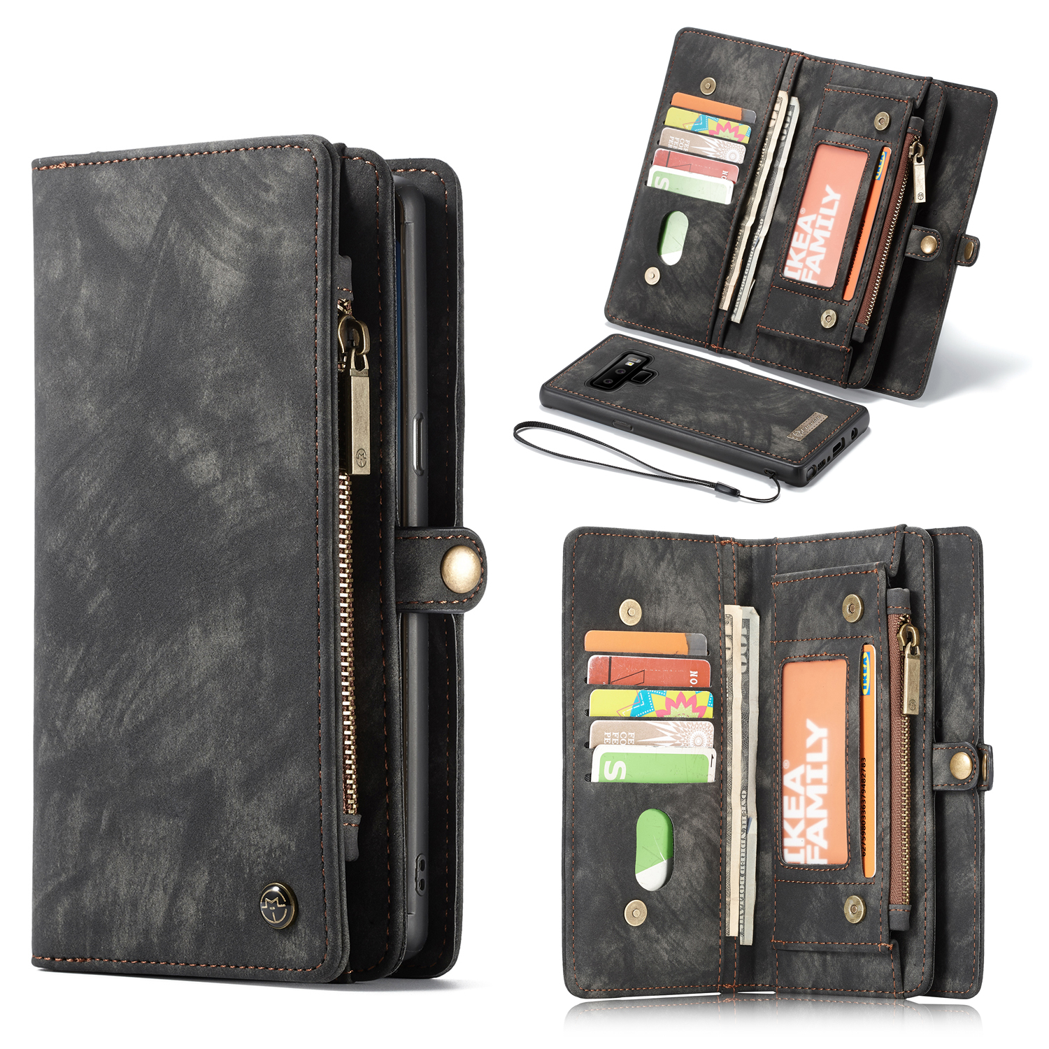 

Caseme Magnetic Detachable Wallet Phone Protective Case For Samsung Galaxy Note 9
