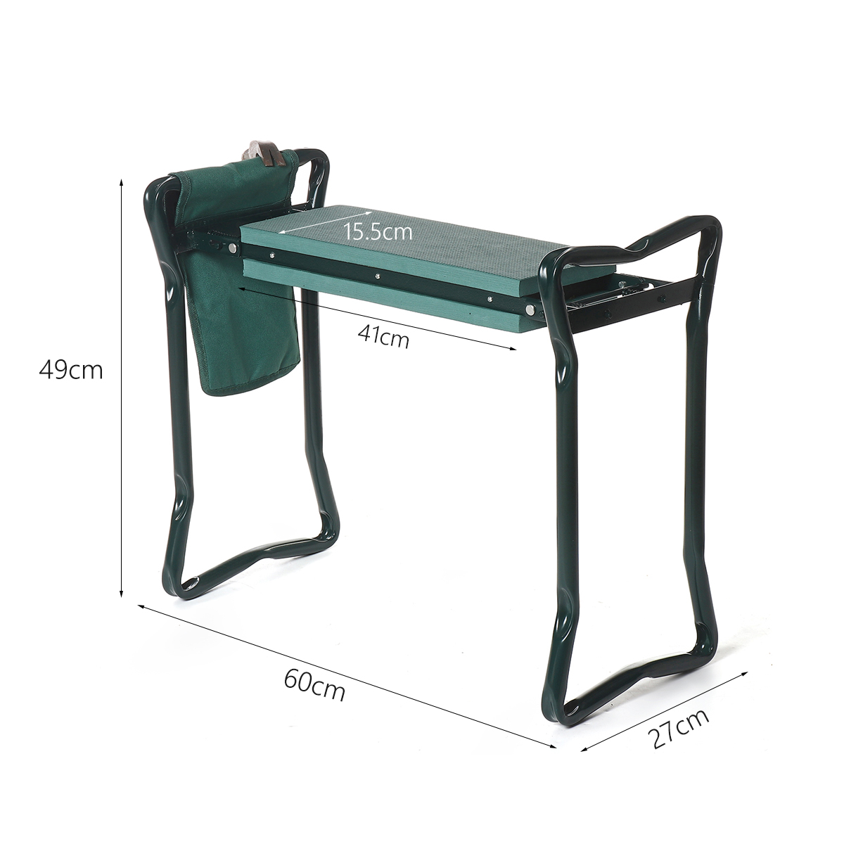 2IN1 Foldaway Garden Kneeler Seat Kneeling Bench EVA Soft Pad Stool W/ Outdoor Pouch 11