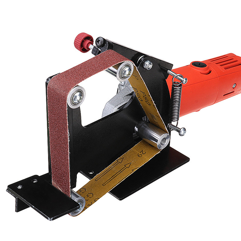

Drillpro Angle Grinder Belt Sander Attachment Metal Wood Sanding Belt Adapter Use 5/8 Inch Thread Spindle Angle Grinder