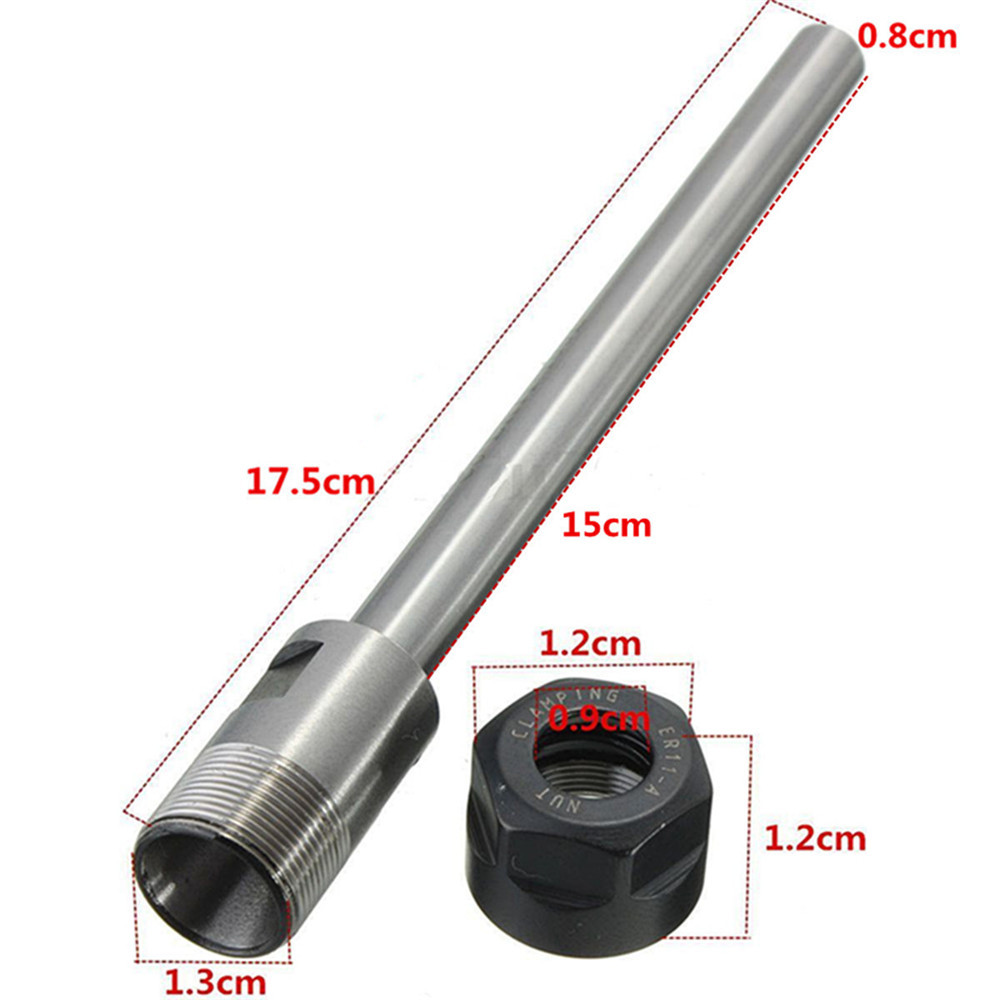 Machifit C8 ER11A 150L Straight Shank Collet Chuck Holder Tool Holder CNC Milling Extension Tool