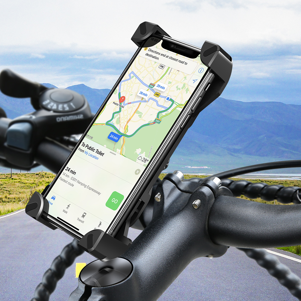

RAXFLY Motorcycle Bike Handlebar Phone Holder 360 Degree Rotation For 4 inch-7 inch Smart Phone Samsung Galaxy S10 Plus iPhone XS Max