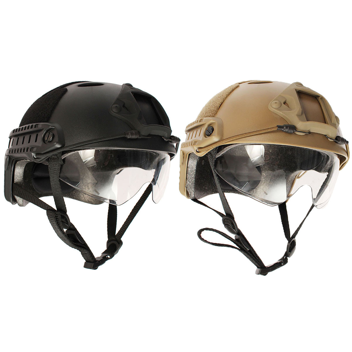

Tactical Airsoft Paintball SWAT War Game Protective Fast Helmet with Goggle