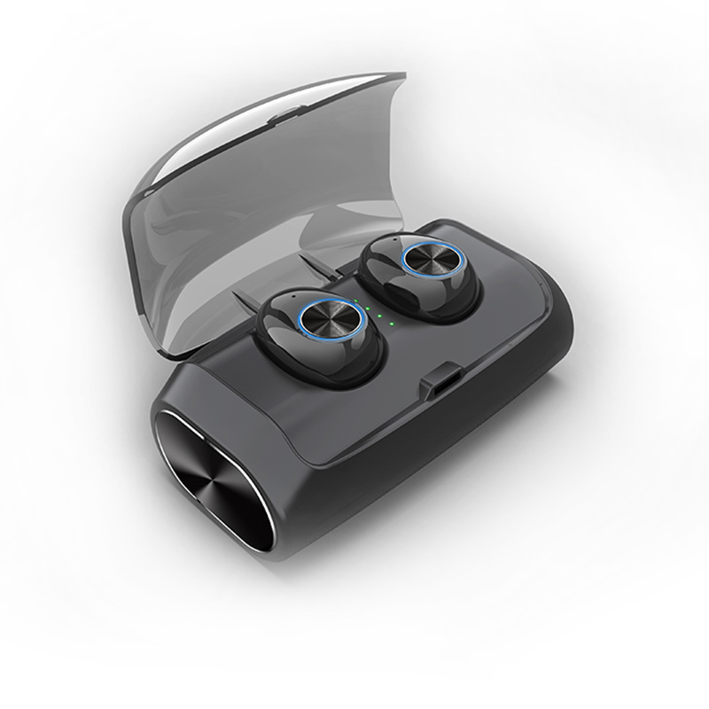 

[bluetooth 5.0] TWS True Wireless Earbuds Binaural Call Stereo bluetooth Earphone with 2100mAh Charging Box Power Bank
