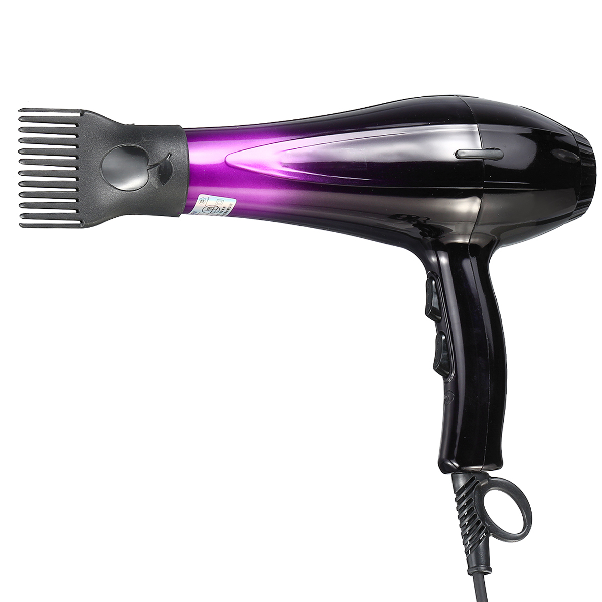 

2800W 220V Hair Dryer with Accessories Black Purple 3 Temperature Wind Gear Adjustment Hair Salon for Home Tools