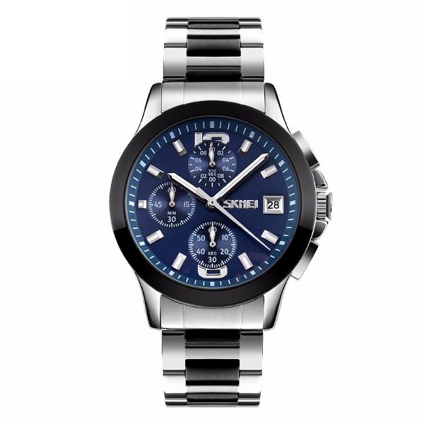 

SKMEI 9126 Мужская мода Кварцевые часы Classic Ремешок из нержавеющей стали Бизнес наручные часы
