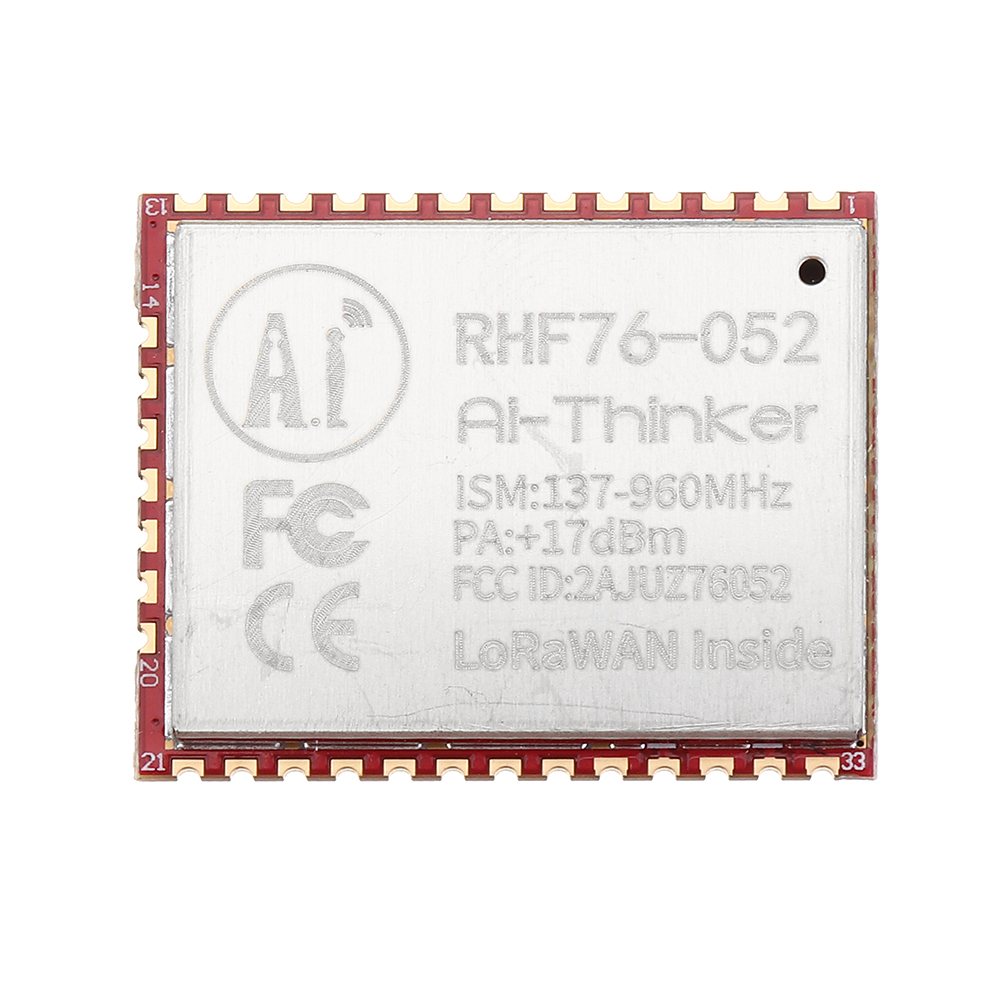 

RHF76-052 SX1276 LoRa Module LoRaWAN Node Wireless Module Integrated STM32 Low Power Long Distance 433/470/868/915MHz