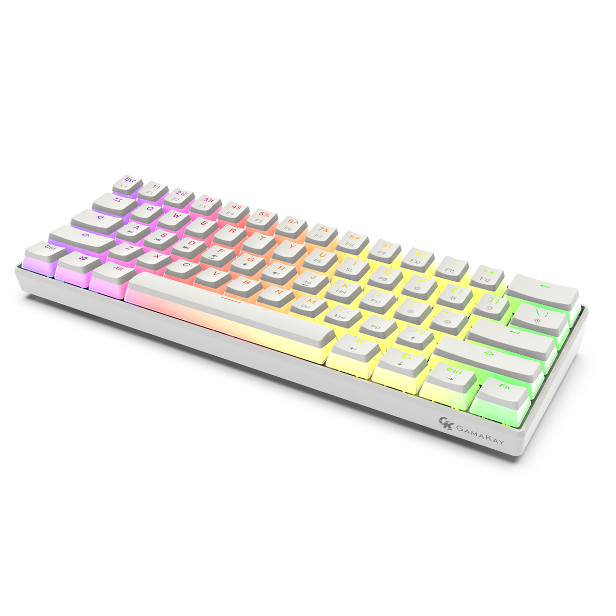 Gamakay MK61 Wired Mechanical Keyboard Gateron Optical Switch Pudding Keycaps RGB 61 Keys Hot Swappable Gaming Keyboard New Version 1