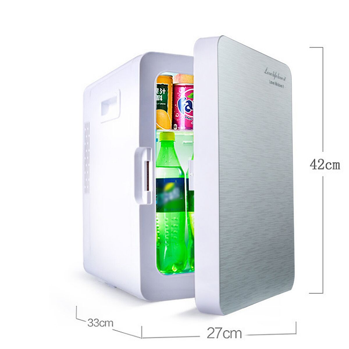 20L Portable Mini Car Refrigerator Cooler Warmer Dual-use Fridge Box for Car Home 10