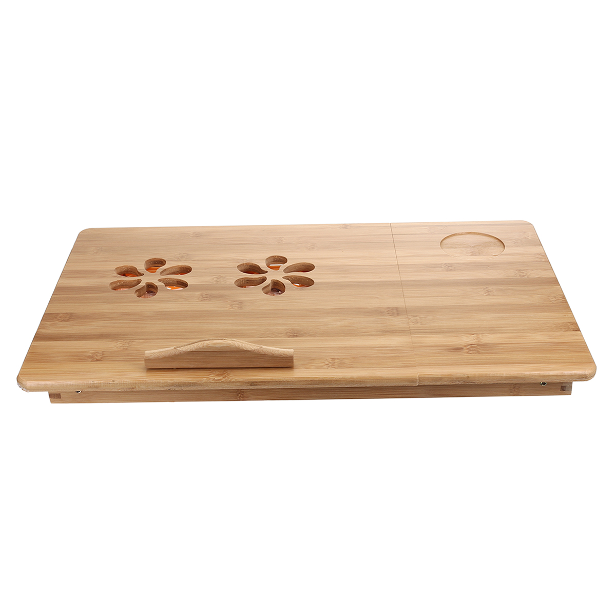 Find Bamboo Laptop Desk Stand Lap Desk Table Flower Pattern Foldable Breakfast Serving Bed Tray with Storage Drawer with Adjustable Leg for Sale on Gipsybee.com with cryptocurrencies