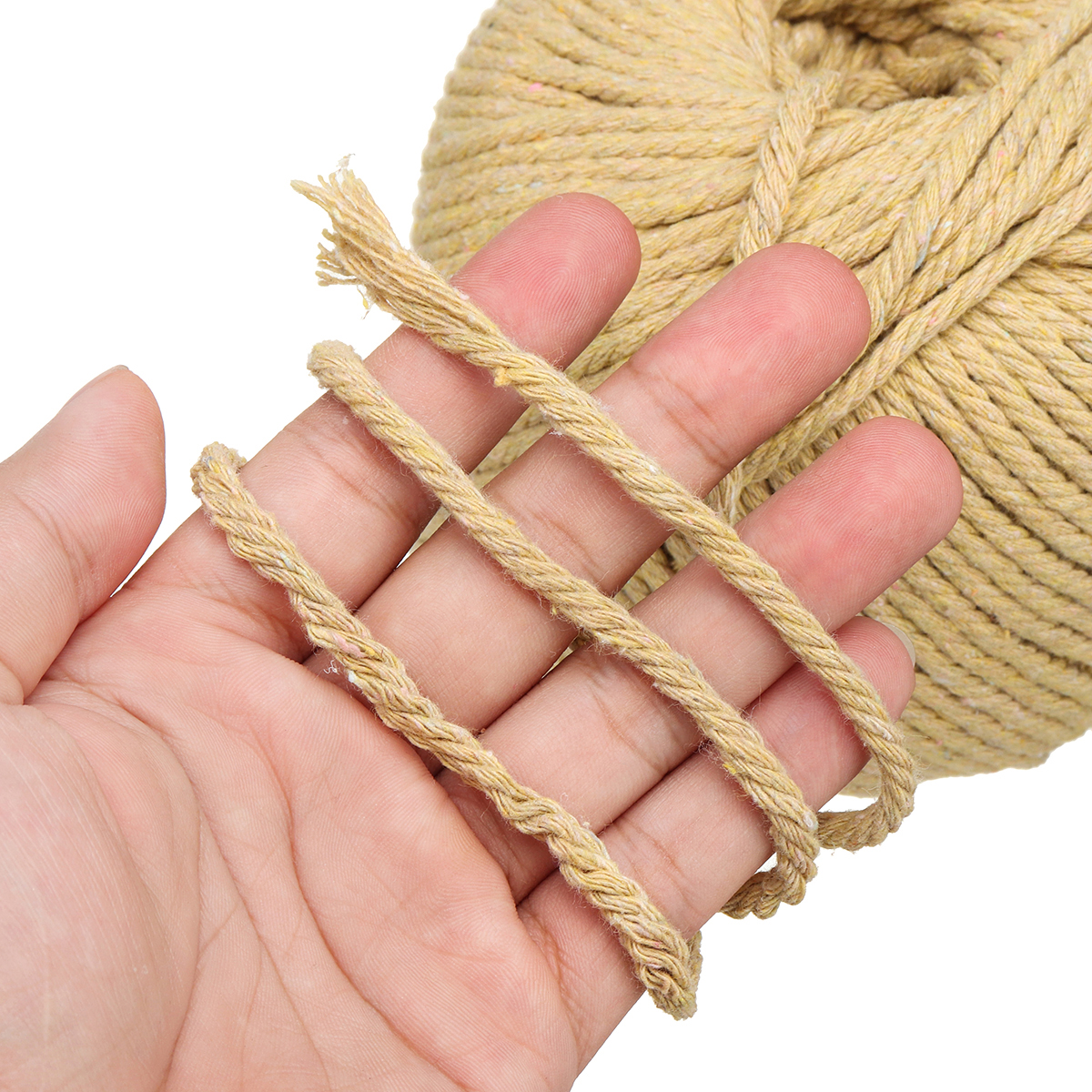 Find 4 Colors 4mm 110m Natural Cotton Twisted Cord Rope Macrame Linen Jute DIY Braided Wire Hand Craft for Sale on Gipsybee.com with cryptocurrencies