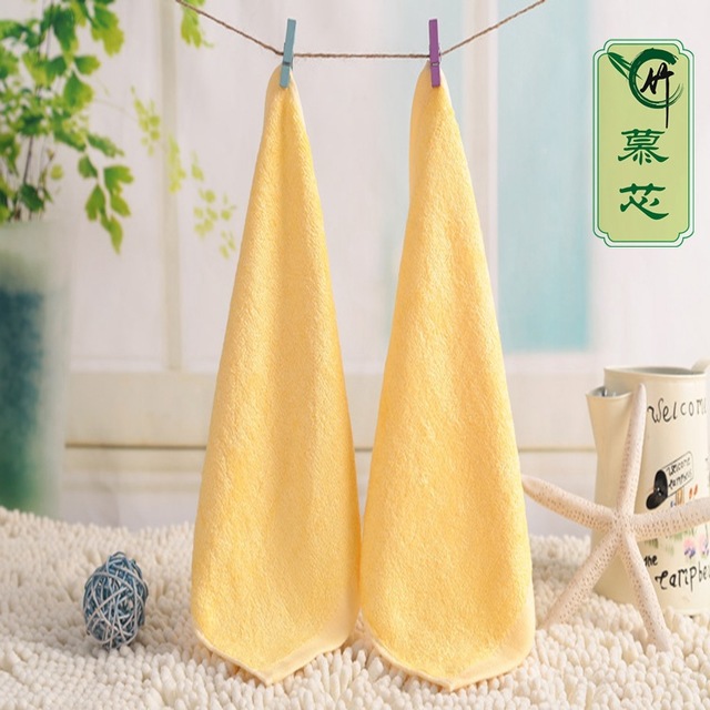 

Bamboo Fiber Towel Solid Color Small Square Towel Kindergarten Children Small Towel Bamboo Cotton Face Towel