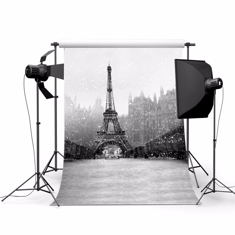 

3x5ft Eiffel Tower Theme Photography Vinyl Background Backdrop for Studio 0.9x1.5m