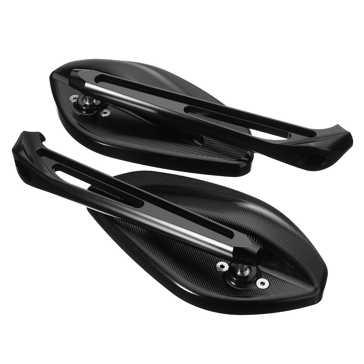 

10mm 8mm CNC Rear View Side Motorcycle Mirrors Aluminium Black For Ducati/Harley/Honda/Kawasaki