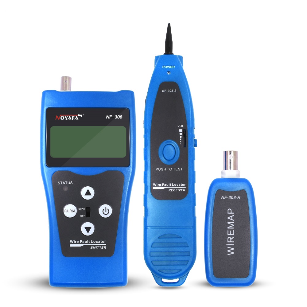 

Network Monitoring Cable Tester LCD NF-308 Wire Fault Locator LAN Network Coacial BNC USB RJ45 RJ11 Blue Color