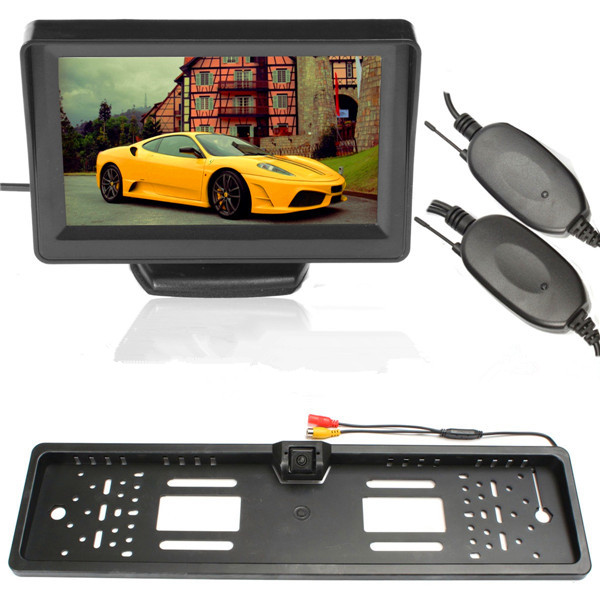 

Wireless Car 4.3 Inch TFT LCD Monitor + 170° Reversing Backup Camera License EU