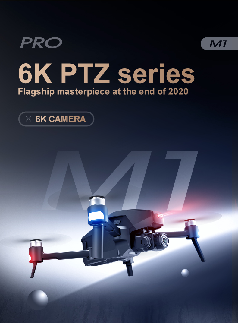M1 PRO GPS WiFi FPV with 4K ESC Dual HD Camera 2-axis EIS Gimbal 3KM Flight Range Brushless Foldable RC Drone Quadcopter RTF 1