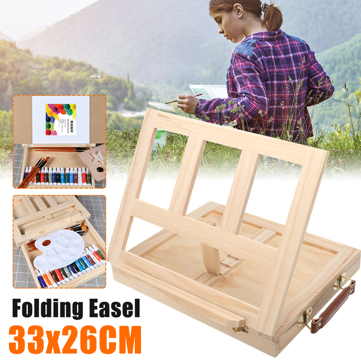 Artist Table Easel Art Drawing Painting Wood Sketching Box Board Desktop Home 35
