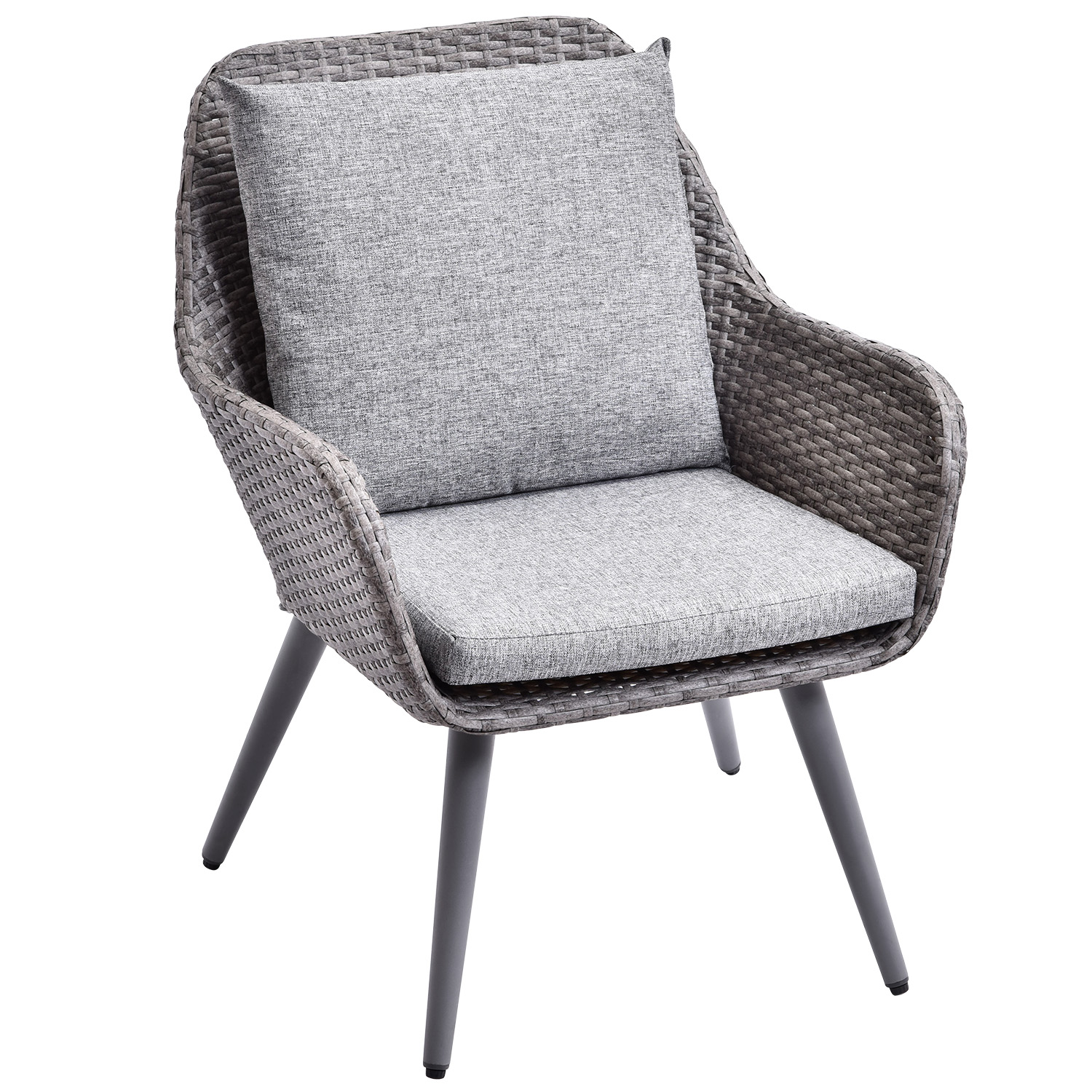 

[US DIRECT] Merax плетеное кресло из ротанга Кемпинг Переносной удобный дышащий стул для столовой Сад Мебель с подушкой Рыбалка кресло