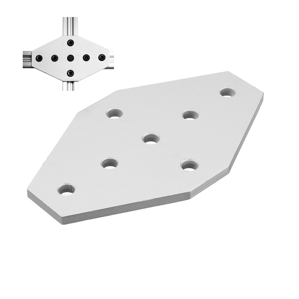 

Machifit Aluminum 7 Holes Join Plate Corner Bracket for 2020 V-slot Aluminum Extrusions Profiles CNC Parts