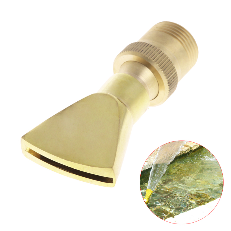 

1/2" DN15 3/4" DN20 Garden Brass Fountain Pond Water Nozzle Fan Shape Sprinkler Spray Head
