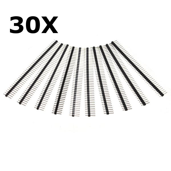

30 Pcs 40 Pin 2.54mm Single Row Male Pin Header Strip For Arduino Prototype Shield DIY