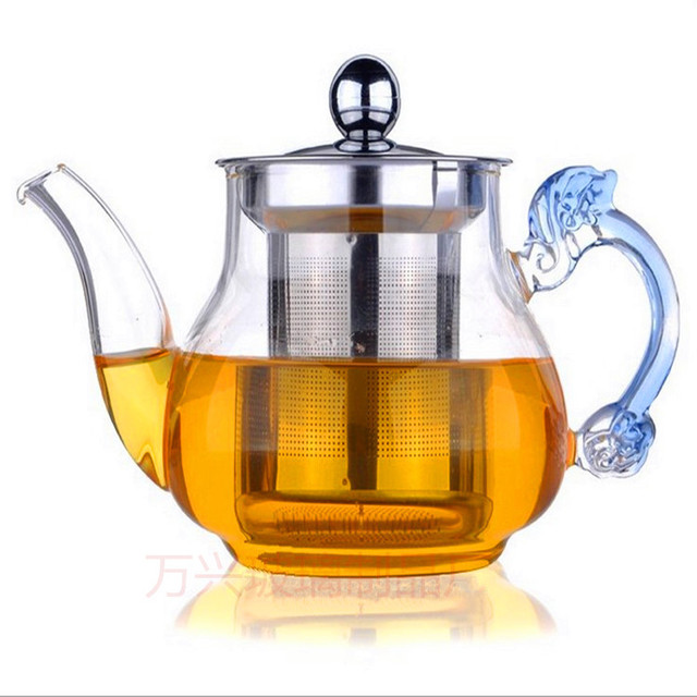 

Стеклянный чайник ручной работы Термостойкий выдувной чайник с высоким содержанием боросиликата и фильтром Чайный набор Kungfu Высокотемпе