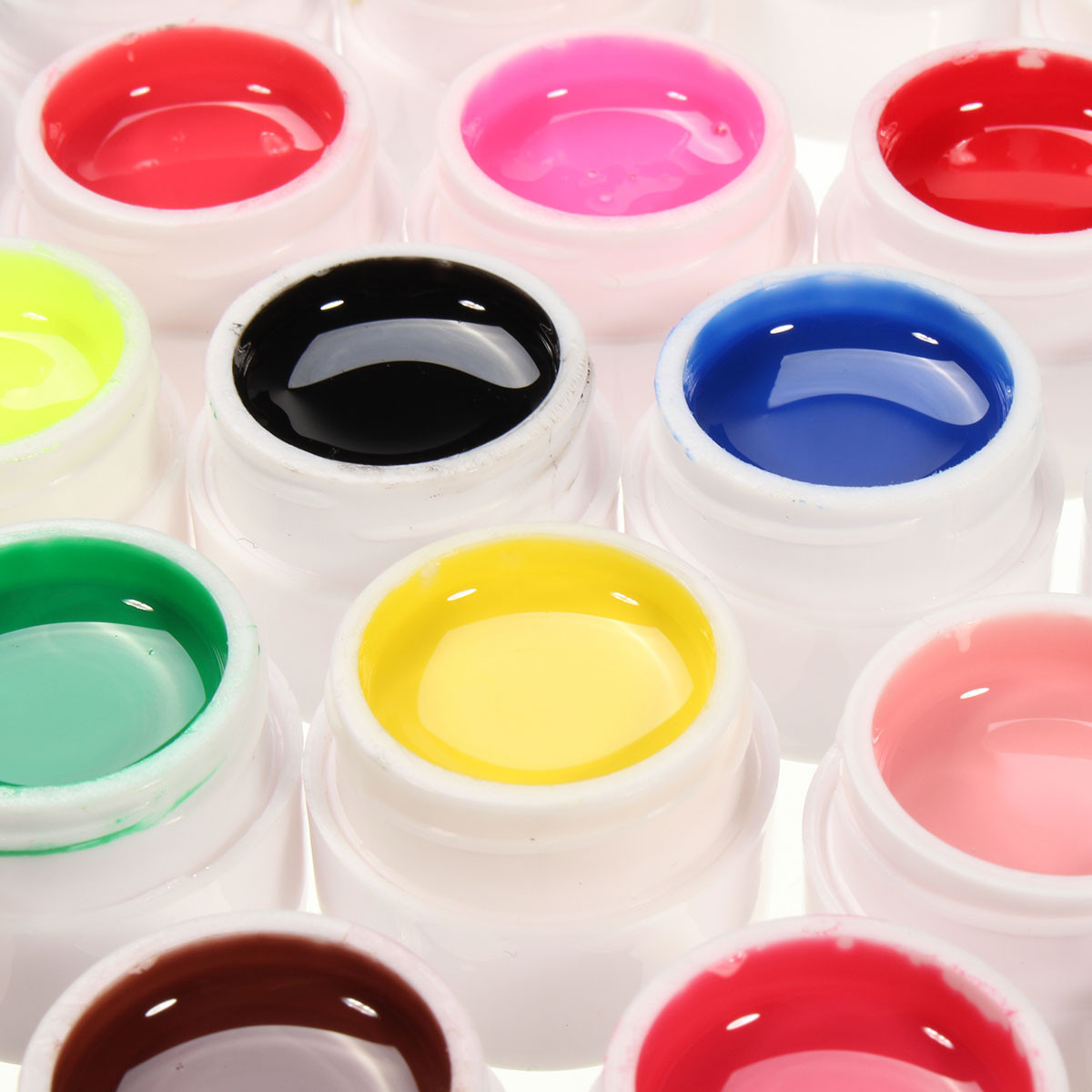 24 Colors Pure Manicure Nail Art UV Gel Builder Manicure Decoration Set 
