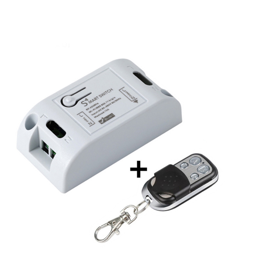 

LUSTREON AC90-250V 10A WiFi Smart Light Switch + 433Mhz RF Remote Control Works With Amazon Alexa