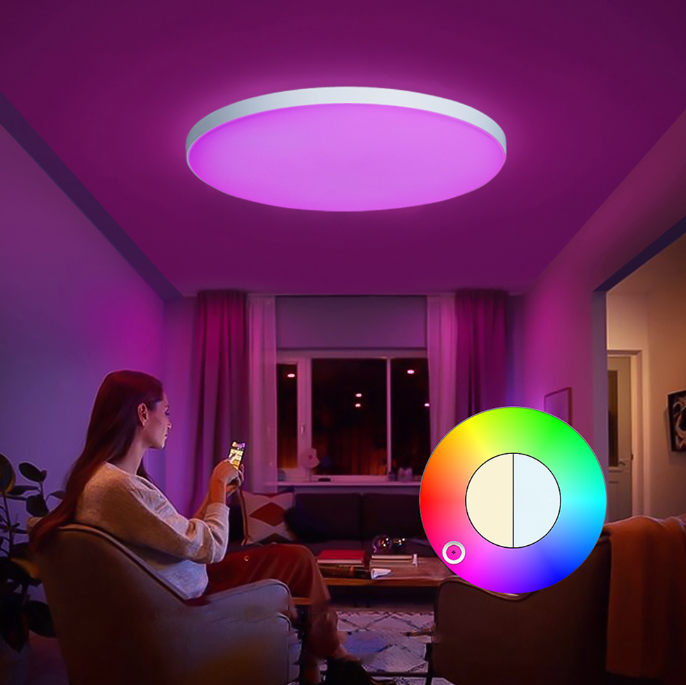 Find [EU Direct] MARPOU Smart Ceiling Light 30W RGB LED Ceiling Lamp Wifi APP Voice Control With Alexa Lights For Living Room Decoration Bedroom for Sale on Gipsybee.com with cryptocurrencies