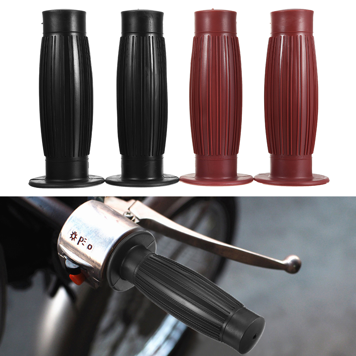 

7 / 8inch 22 мм Резиновая ручка для ручного захвата для мотоцикл Bike Cafe Racer