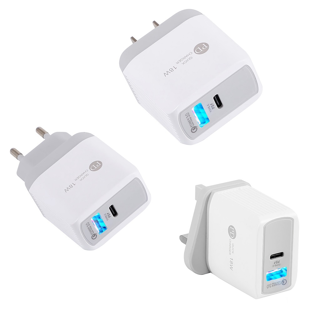 Find QC3.0+PD18W Quick Charger Power Adapter for Tablet Smartphone for Sale on Gipsybee.com with cryptocurrencies