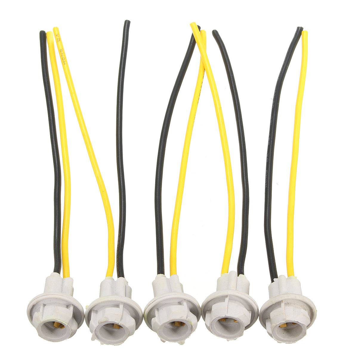 

5Pcs T10 Коннектор Разъем Светильник для лампы накаливания PigTail T10 168 194 Резиновый клин LED