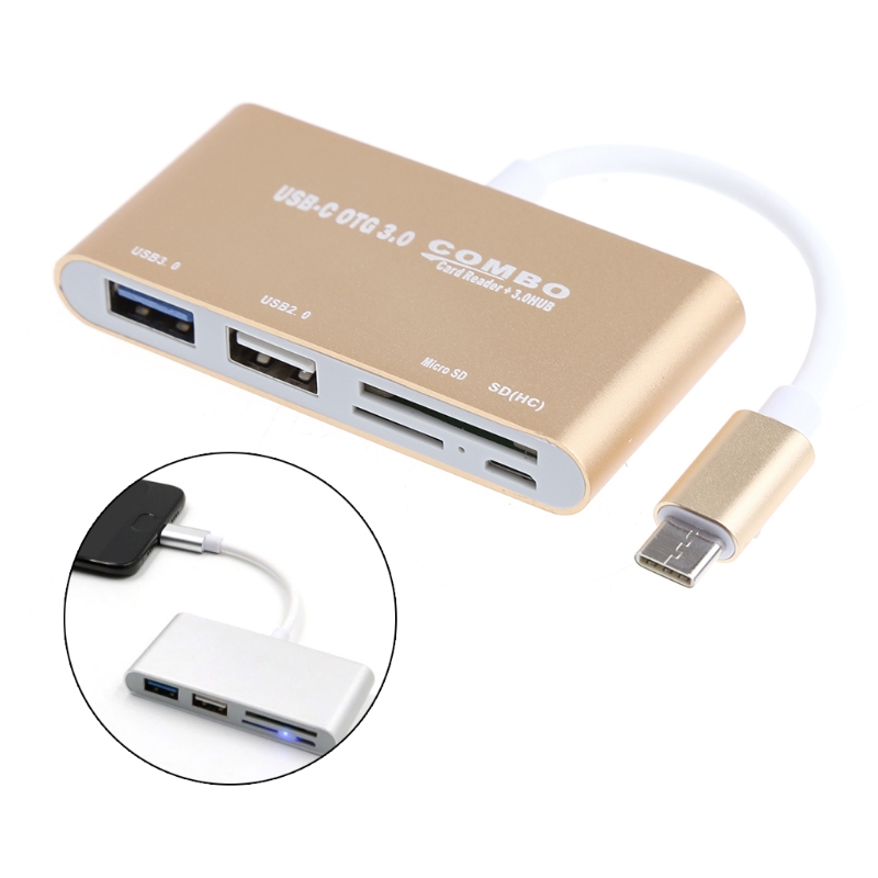 

COMBO T-693 USB 3.1 Type C to SD Micro SD TF Card Reader USB 2.0 USB3.0 OTG Charger Adapter