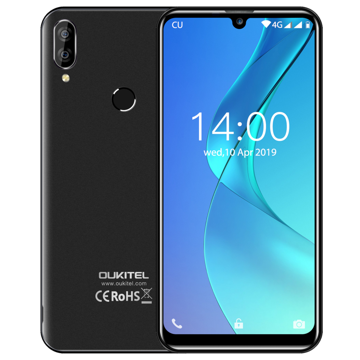 

OUKITEL C16 Pro 5.71 inch Waterdrop Screen Android 9.0 3GB 32GB MT6761P Quad Core 4G Smartphone