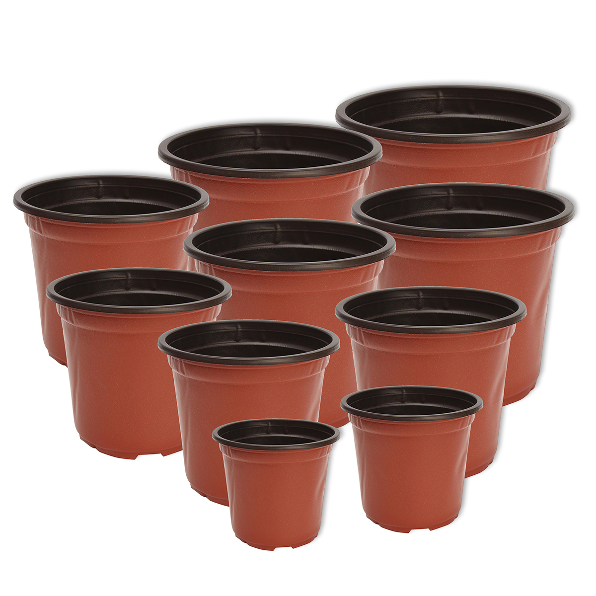 100Pcs Plastic Garden Nursery Pot Flower Terracotta Seedlings Planter Containers Set 5