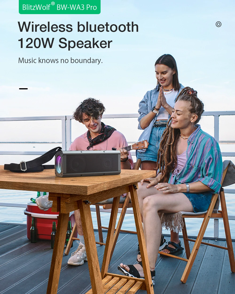 BlitzWolf BW-WA3 Pro - party speaker with 120 watts! 1