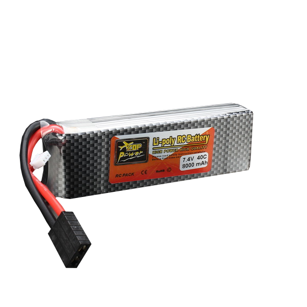 

ZOP Power 7.4V 8000mAh 2S 40C Lipo Battery TRX Plug With Battery Alarm For Traxxas