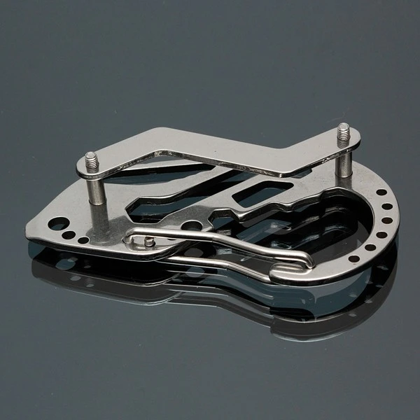 DANIU EDC Multi Pocket Tool Carabiner Screwdriver Wrench Gear Key Holder Clip Folder Keychain