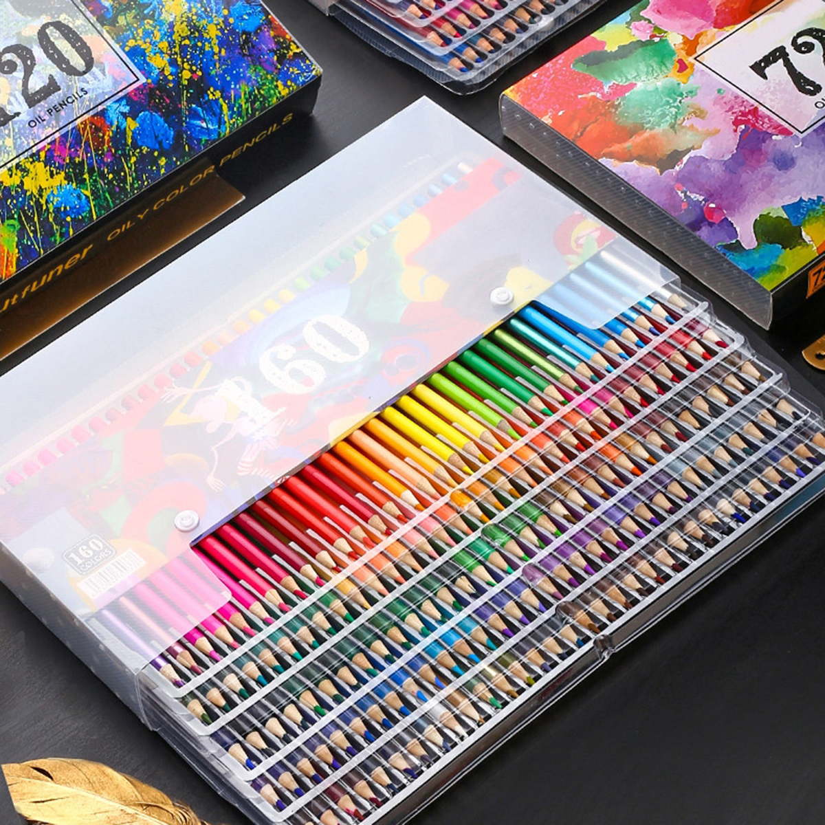 Professional Oil Colored Pencils Set Artist Painting Sketching Wood Color Pencil School Art Supplies 48/72/120/160 Colors—7