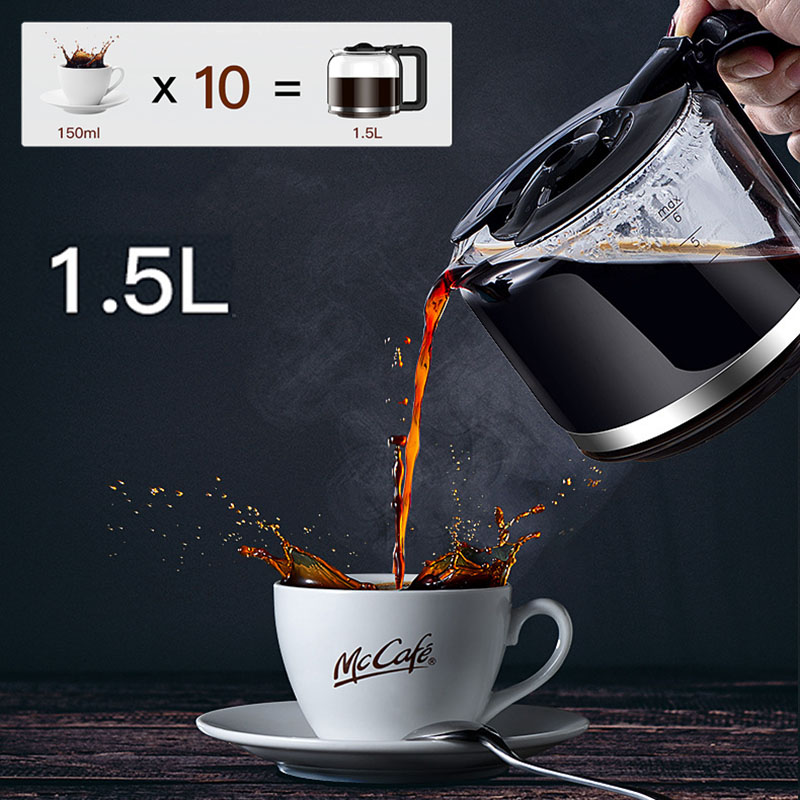 FXUNSHI MD-259T 1.5L 800W Automatic Insulation Drip Coffee Machine Maker Portable Tea Machine 11