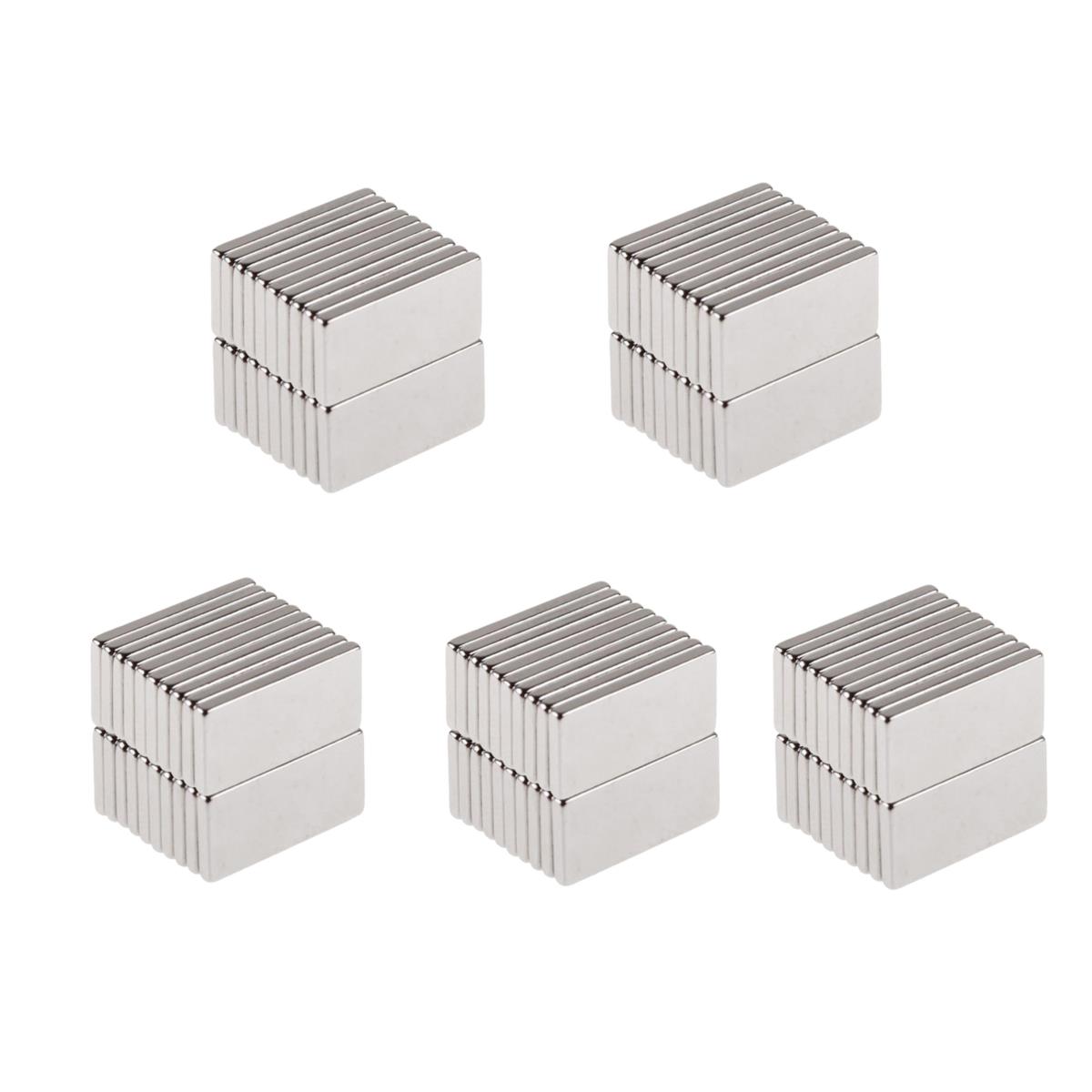 

100pcs N50 20x10x2mm Neodymium Block Magnet Oblong Super Strong Rare Earth Magnets