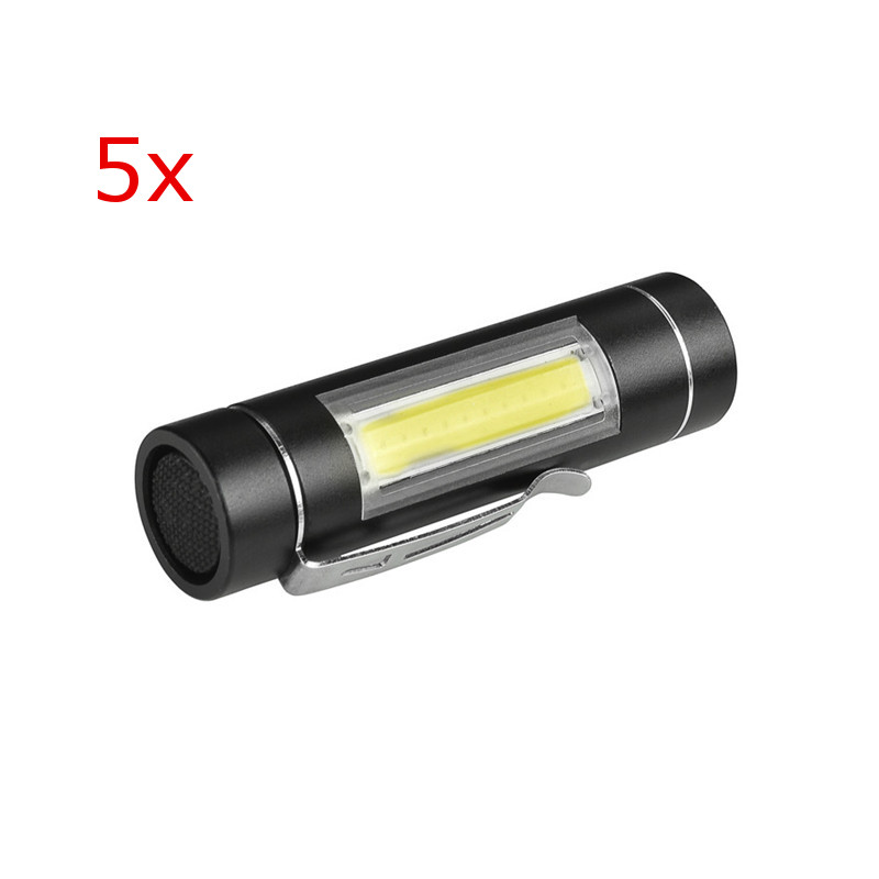 

5pcs XANES 1516 T6 1000Lumens Portable Brightness EDC LED Flashlight 1*14500 or 1*AA