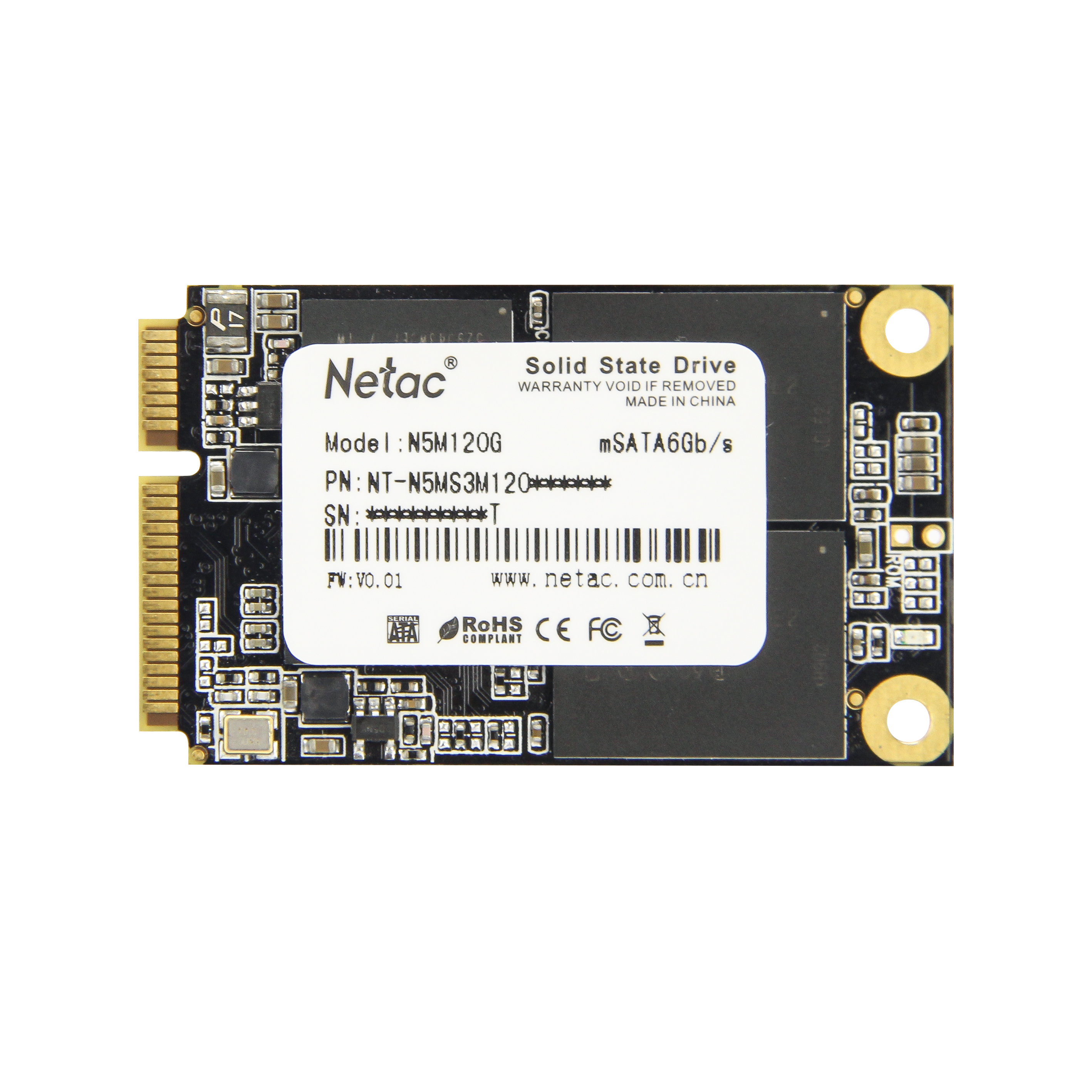 

Netac SSD mSATA 60GB 120GB 240GB Solid Hard Drive MLC 6GB/S Max 501MB/S Read Speed Laptop Internal Solid State Drive For Computer PC