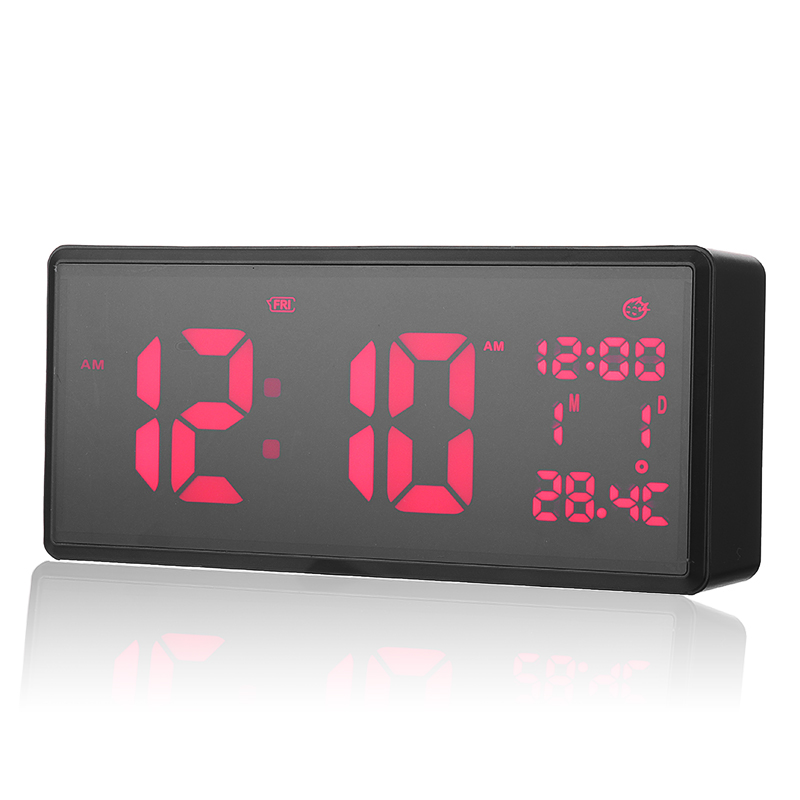 

Большой цифровой Часы с внутренней температурой LED Настенный Часы календарь с датой