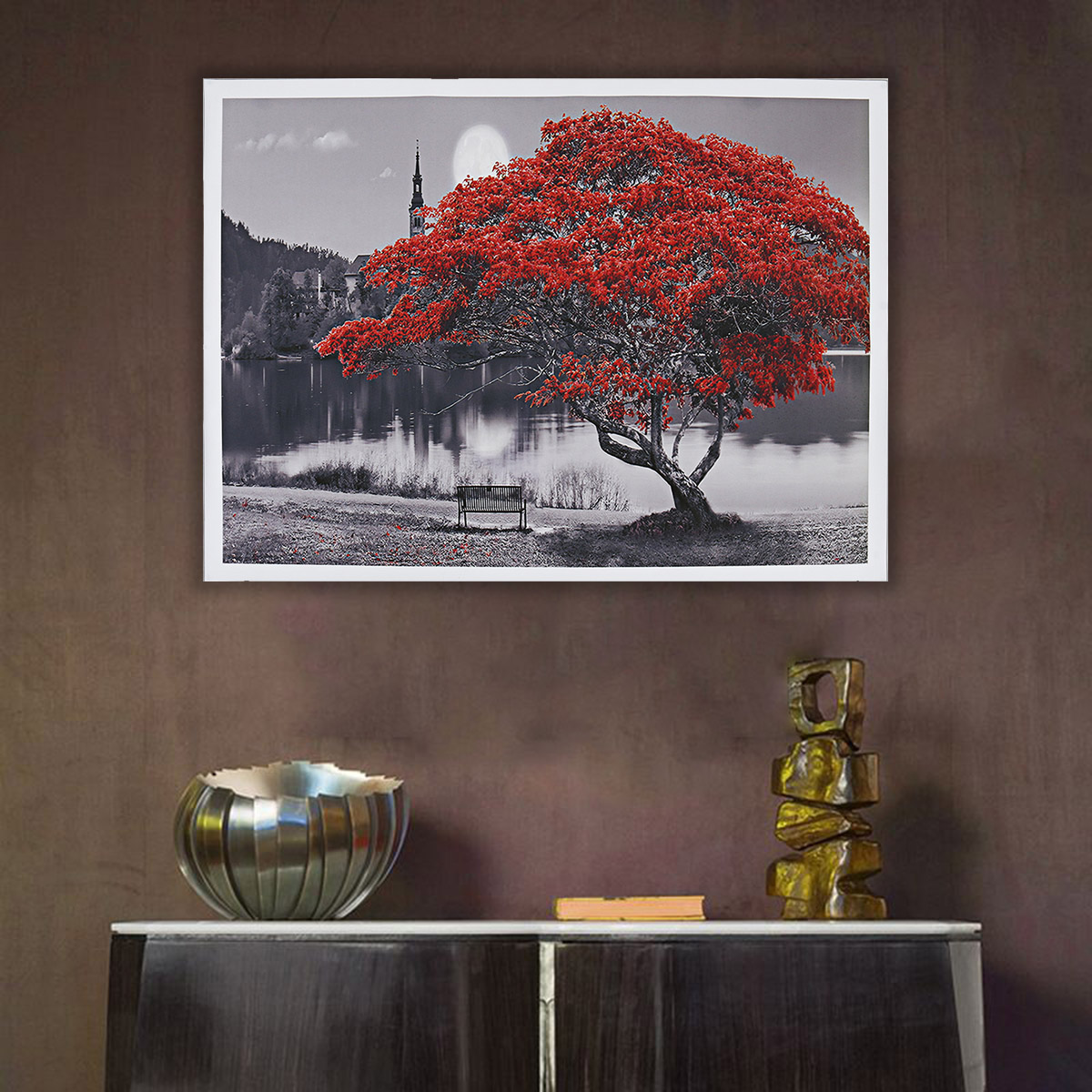 Find 1 Piece Big Tree Canvas Painting Wall Decorative Print Art Picture Unframed Wall Hanging Home Office Decorations for Sale on Gipsybee.com with cryptocurrencies