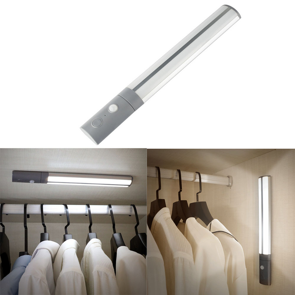 

USB Rechargeable 33 LED PIR Motion Sensor LED Cabinet Night Light Removeable Battery Wardrobe Closet