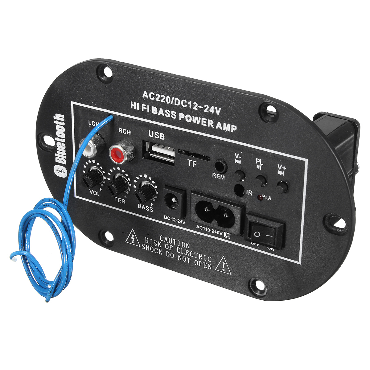 Find AC 220V/DC 12V/24V 50W Car Bluetooth Subwoofer Hi Fi Bass Amplifier Board Audio TF USB with Remote Controller for Sale on Gipsybee.com with cryptocurrencies