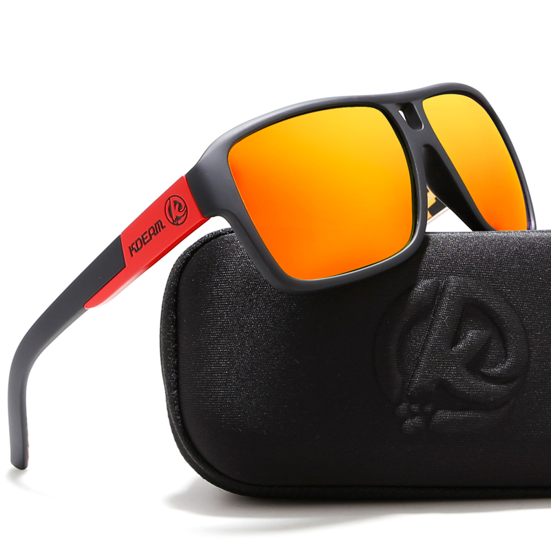

KDEAM KD520 Поляризованные солнцезащитные очки Мужчины Женское UV400 Ретро-квадратная рамка Солнце Очки для На открытом воздухе На